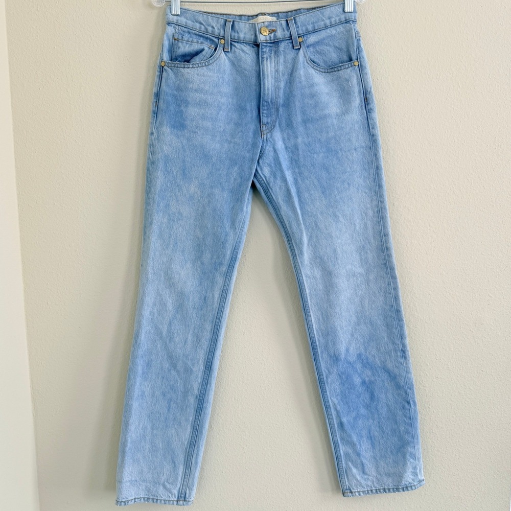 Ulla Johnson Daphne Jean Light Wash Straight Leg Denim Jeans Size 27 Cotton FLAW